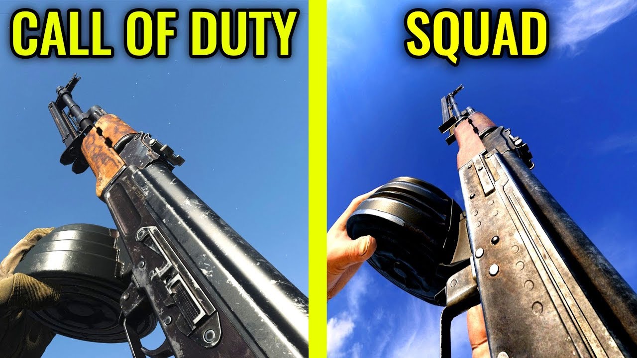COD Modern Warfare 2019 vs SQUAD - Weapon Comparison