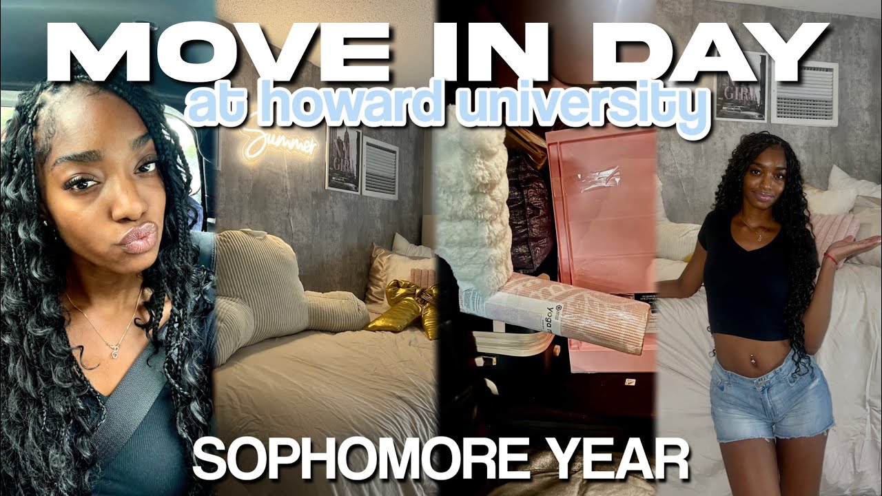 COLLEGE MOVE IN DAY AT HOWARD UNIVERSITY | dorm decor, grocery shopping