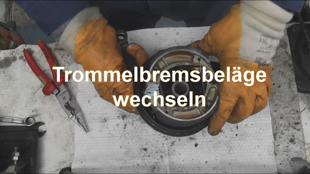 Trommelbremsbeläge wechseln (am Motorrad)