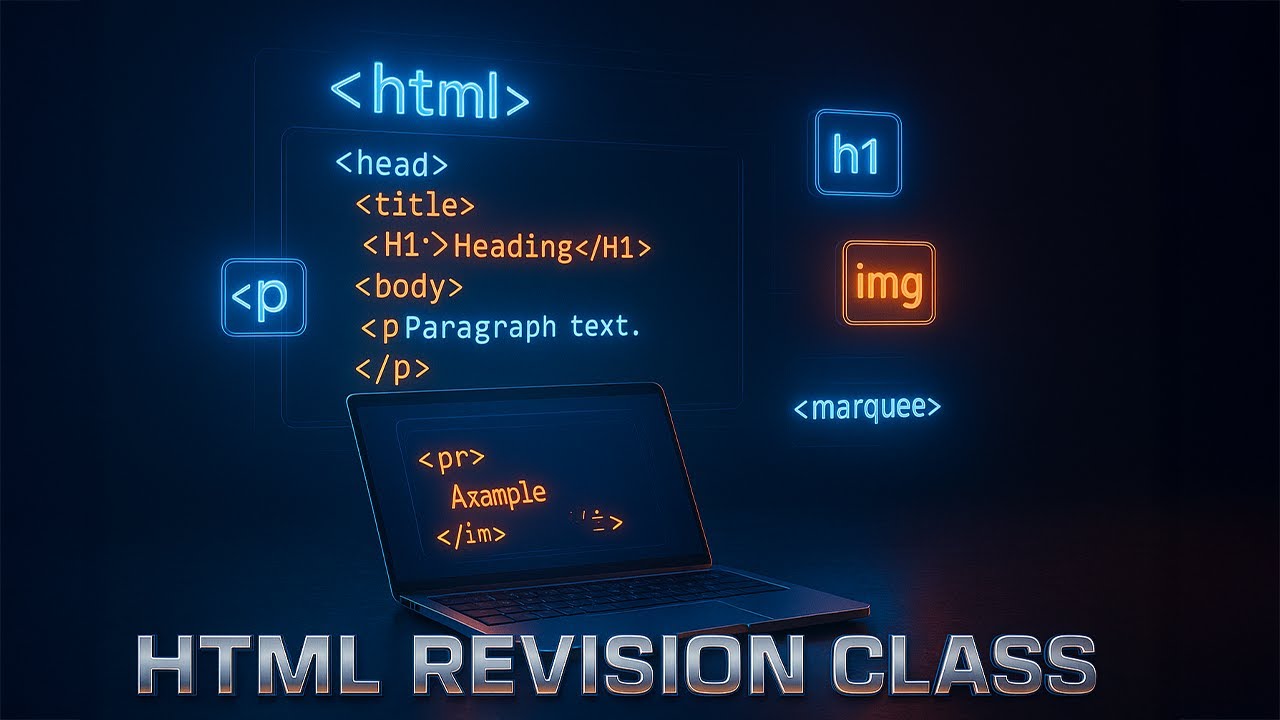CLASS 1-HTML Revision Class |P & Pre Tag, Headings, Font, Formatting, Image, Bookmark & Marquee