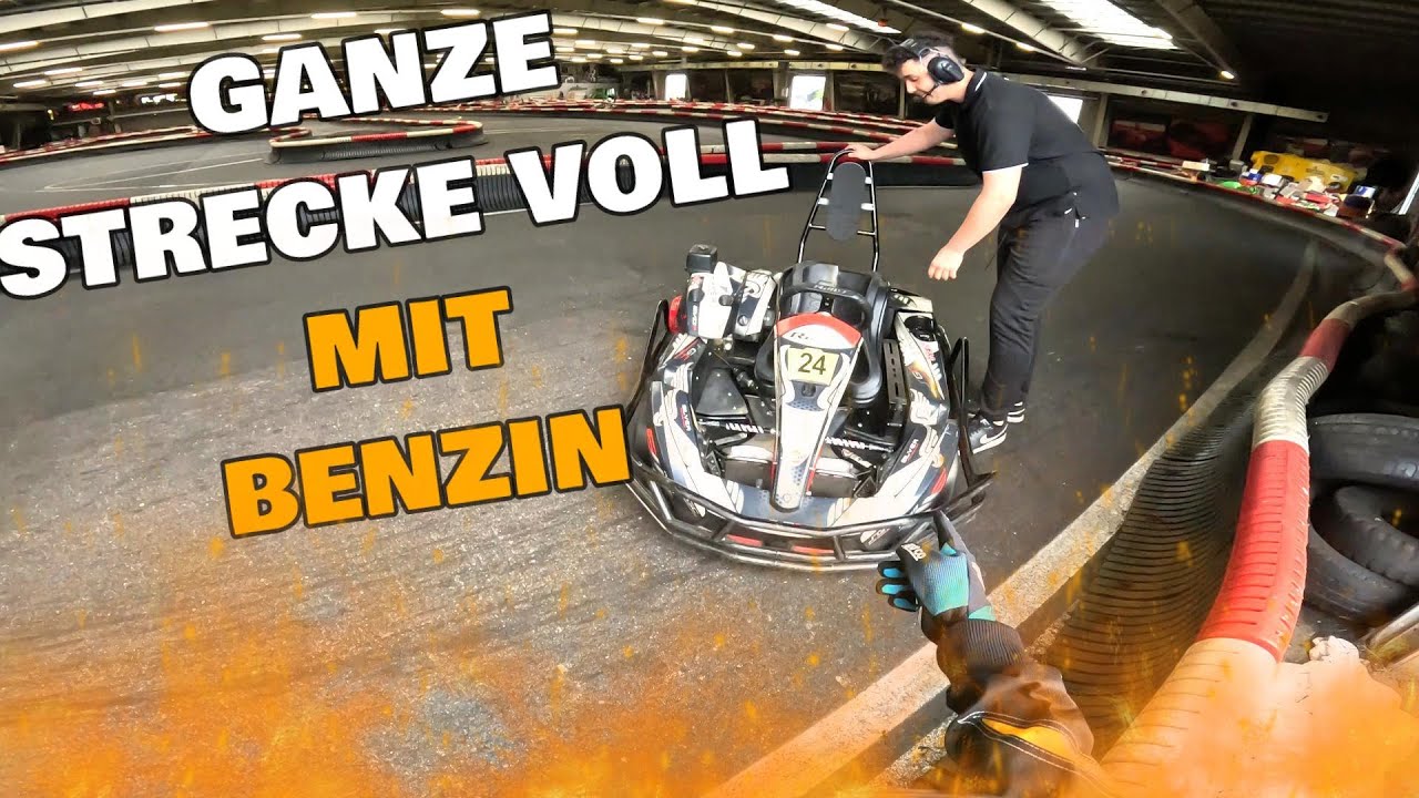 ganze Strecke voll mit Benzin / sehr gefährlich / Silva Hotel Stettin