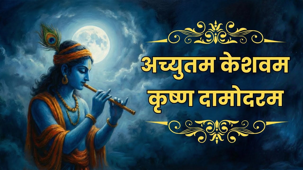 Achyutam Keshavam Krishna Damodaram Krishna Bhajan | अच्युतम केशवम कृष्ण दामोदरम राम नारायणम