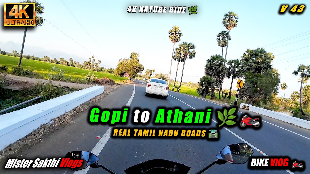 4K Karizma XMR Scenic Bike Ride 🌿 | Gopichettipalayam to Athani | Natural Tamil Moto Vlog