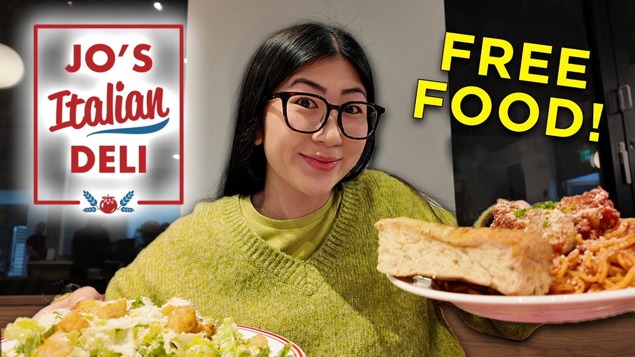FREE MEAL?! First Time Trying Jo's Italian Deli Restaurant Soft Open in Vancouver | Food Review Vlog