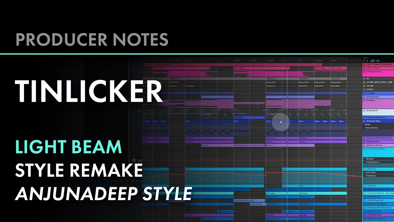 Tinlicker Light Beam Anjunadeep Progressive House in Ableton (former Dawn Remix) | Producer Notes V