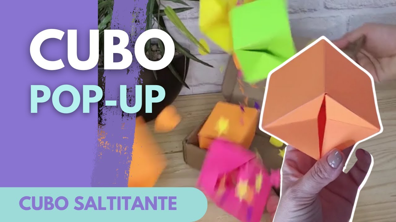 CAIXA COM CUBOS QUE SALTAM | COMO FAZER CUBOS POPUP