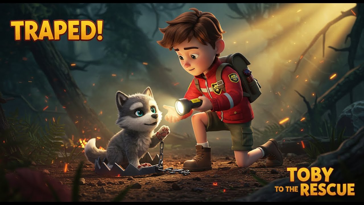 Toby Saves a Wolf Pup from Hunting Trap 🐺 | Emotional Animal Rescue Cartoon for Kids (EP 25)