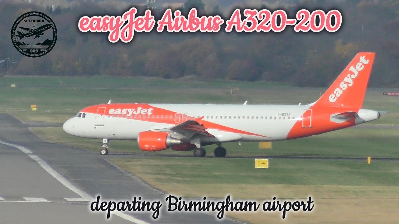 G-EZTR easyJet Airbus A320-200 departing Birmingham airport