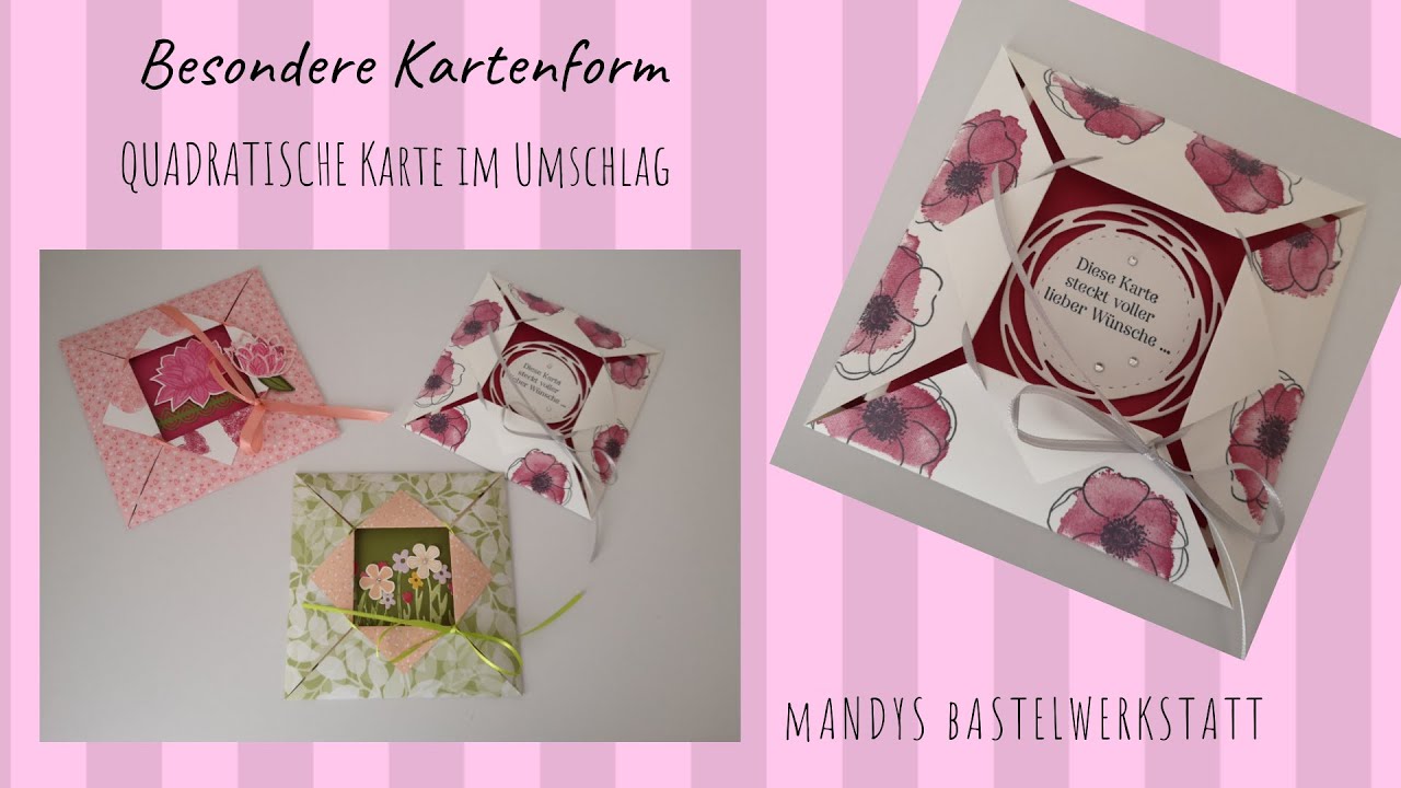 Besondere Kartenform - Quadratische Karte im Umschlag oder versteckte Karte