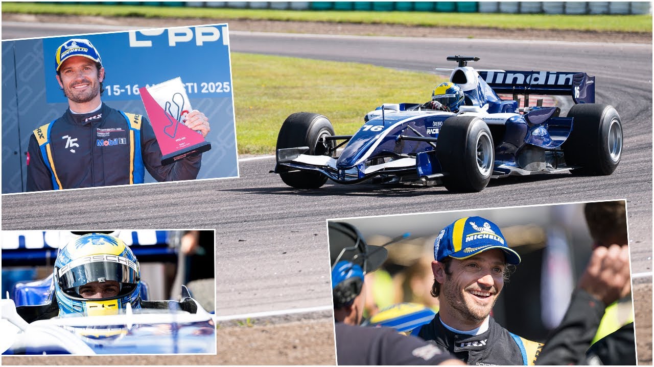 Prince Carl Philip of Sweden in Porsche Carrera Cup, celebrate his 100th race