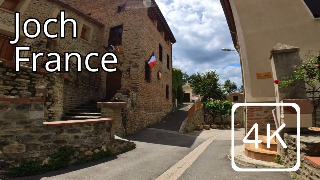 A relaxing afternoon walk in the French village of Joch - 4K