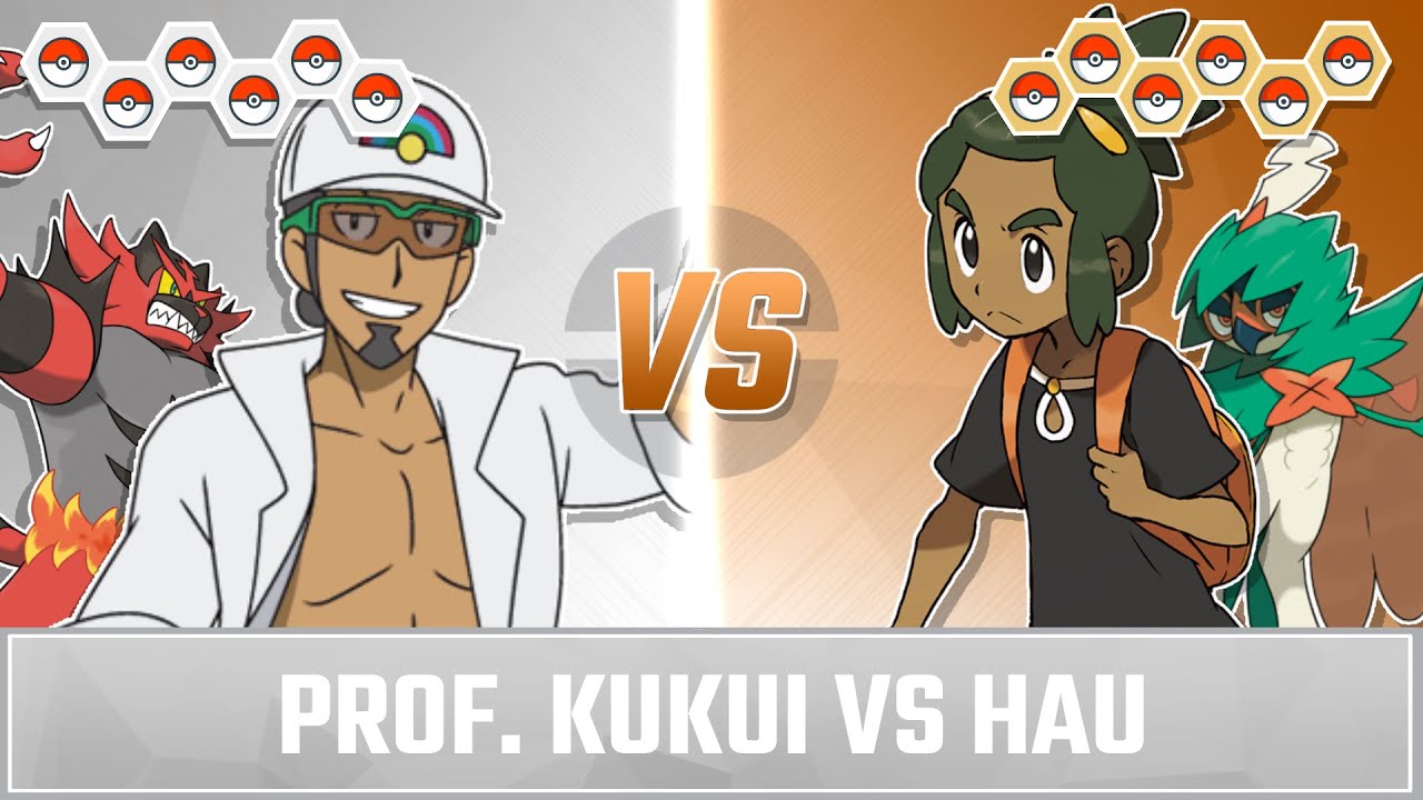 Alola Pokemon Battle: Prof. Kukui vs Hau