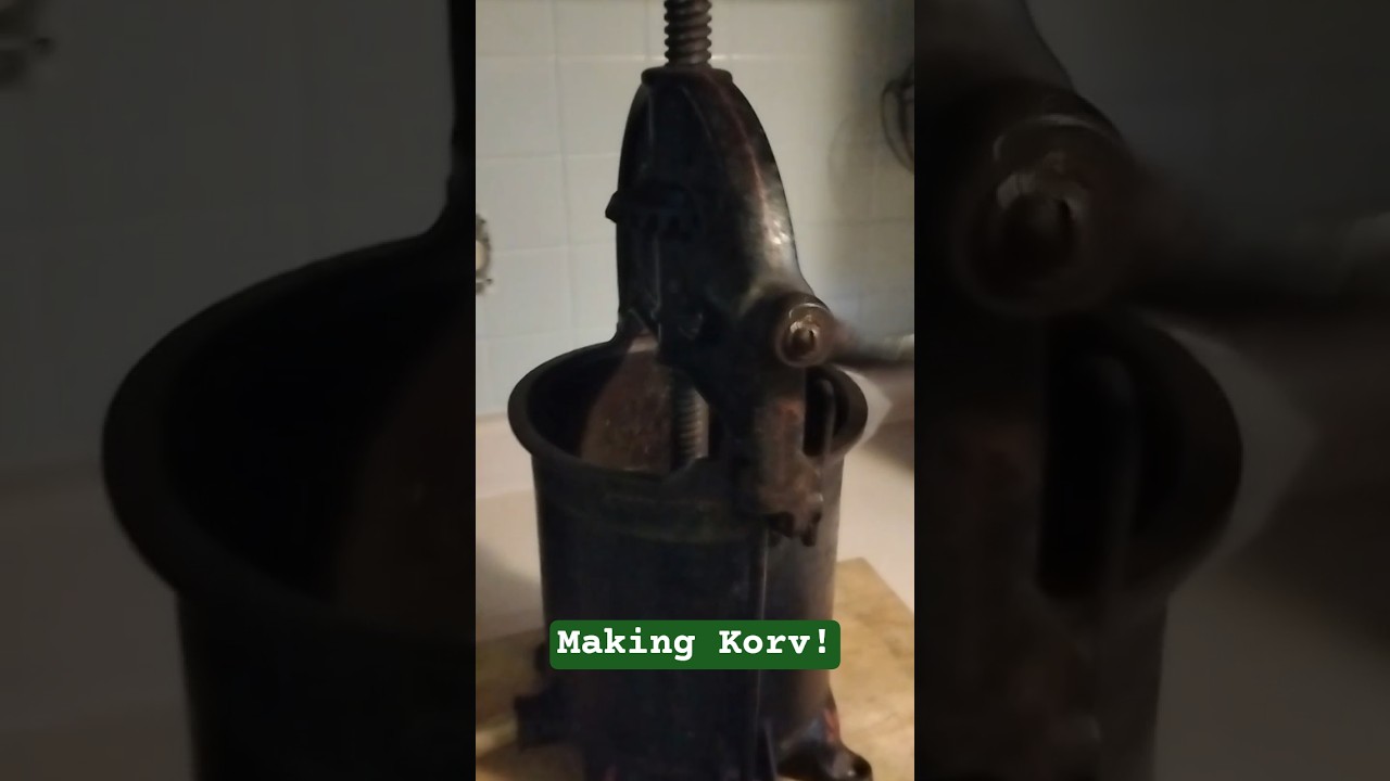 Making Korv with a 130 year old machine!