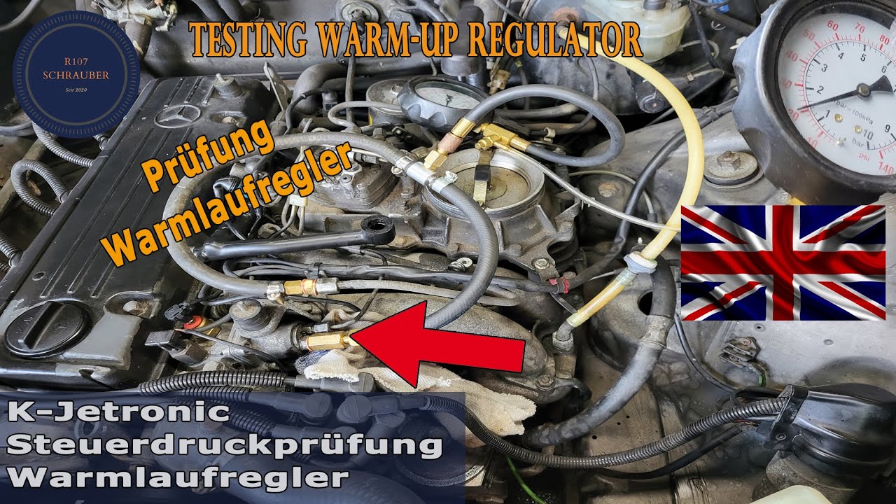 K-Jetronic,  warm-up regulator check control pressure, Mercedes #W116, #W126, #W123, #R107