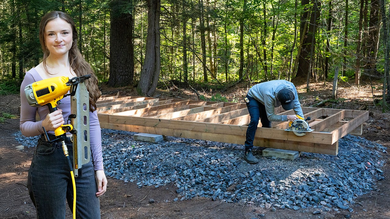 We're Building A Tiny Off-Grid Cabin In The Woods (ep.1)