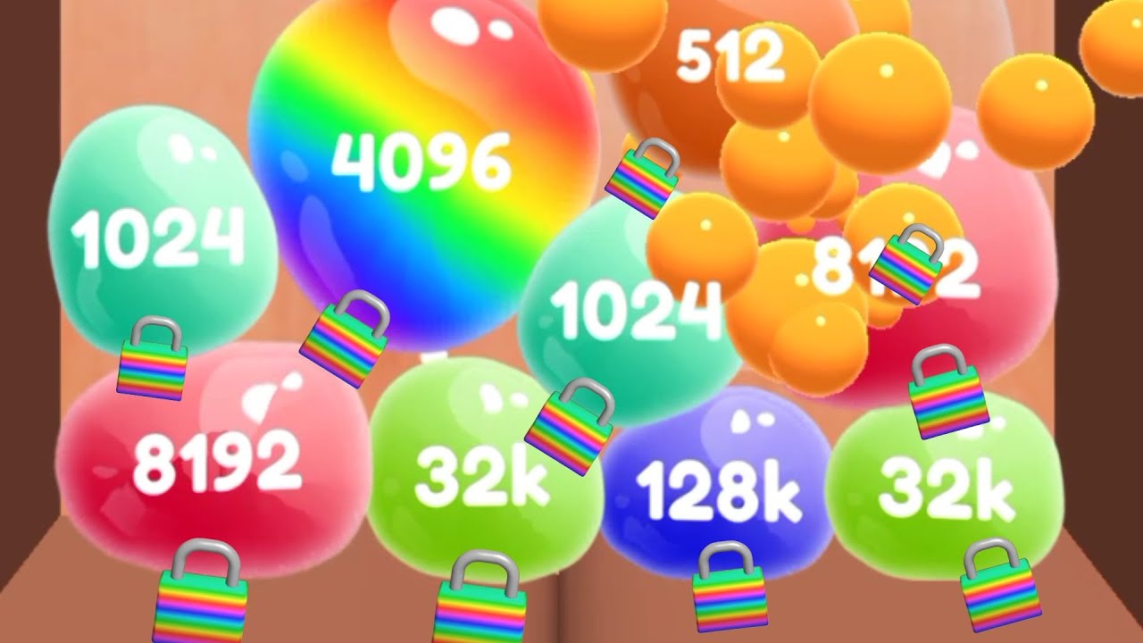 Jelly 2048 - blob merge 3d 🆚 powerful punch gameplay new part 9999
