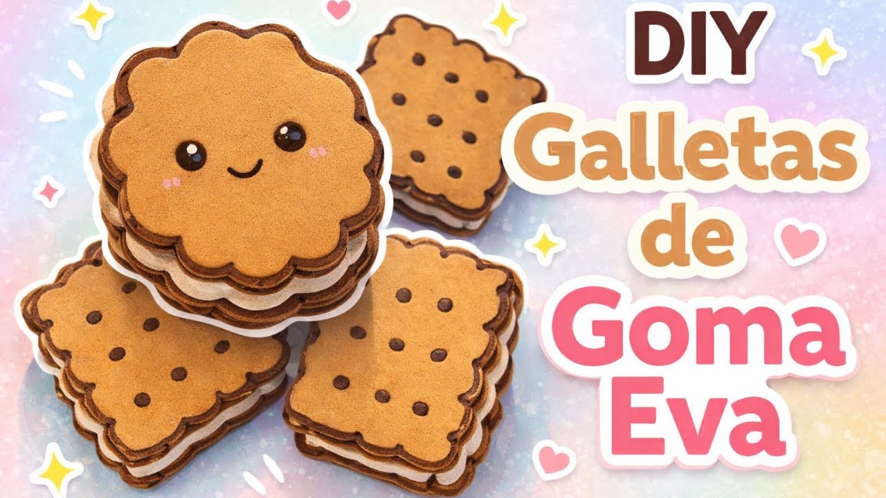 🍪Galletas de Goma Eva paso a paso | DIY fácil🍪