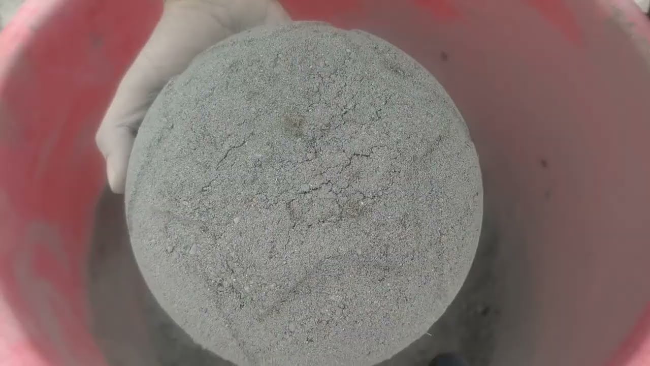 Dusty 🌪️ sand cement+charcoalashes crumbling