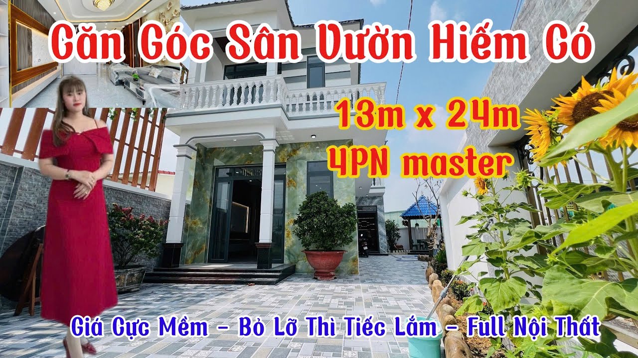 Căn Góc Sân Vườn Hiếm Có | Ngang 13m Dài 24m | 4PN Master | Full Nội Thất | Giá Cực Mềm #nhasanvuon 