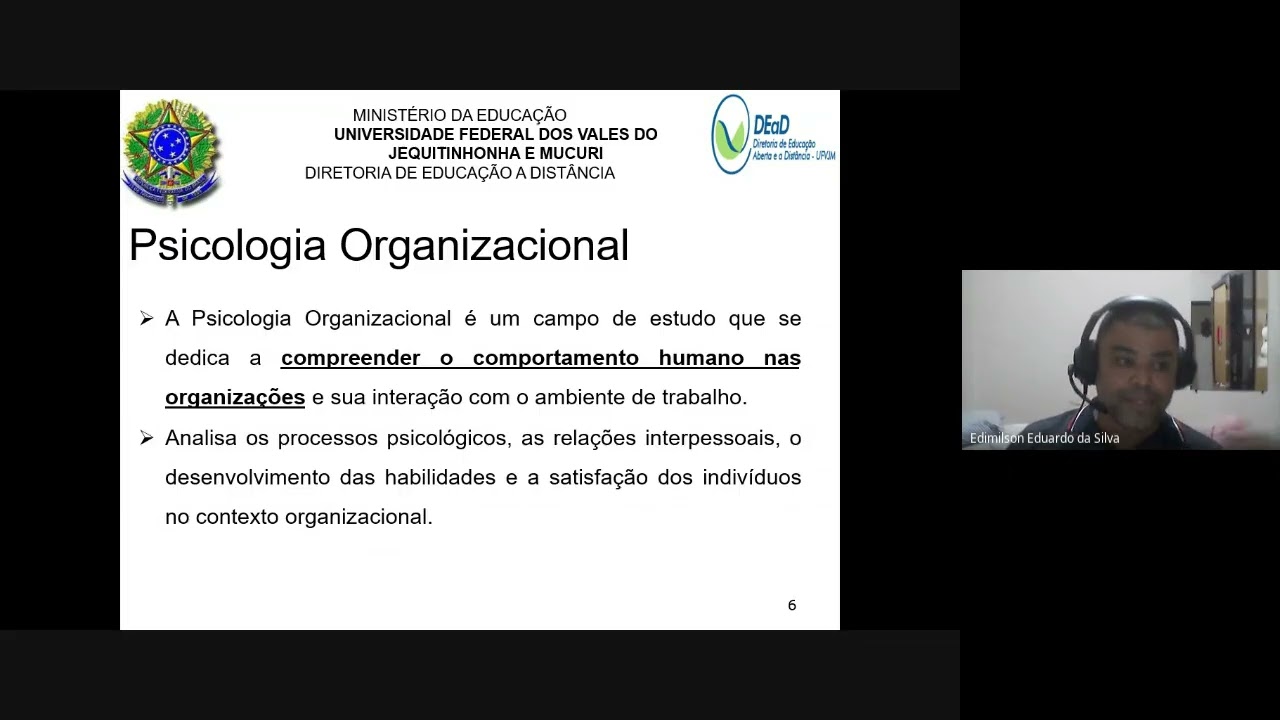 BLOCO 1. CAPÍTULO 1 - INTRODUÇÃO AO ESTUDO DA PSICOLOGIA ORGANIZACIONAL