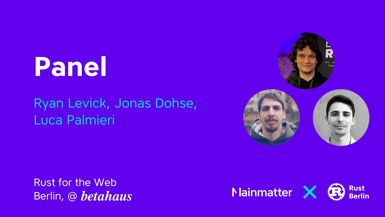 Panel Talk – Rust'n'Tell Berlin – April 2024