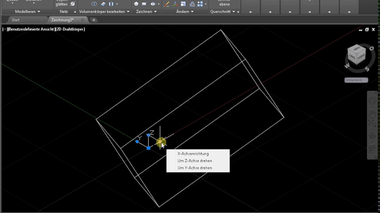 Das Koordinatensystem in Autocad