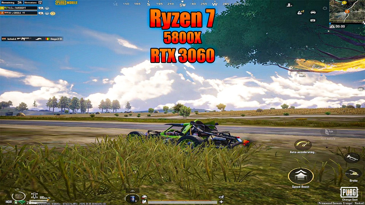 Ryzen 7 5800X & RTX 3060 🔥 PUBG Mobile FPS Test