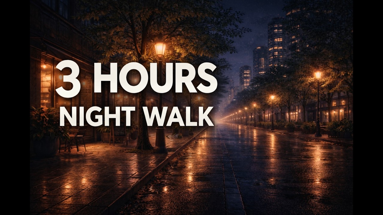 Night Walk Lo-fi 🌙 3 Hours Calm Late Night Study Music (After 10PM Vol.7)