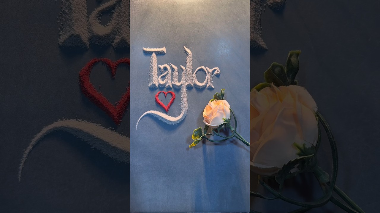 Taylor ❤️ Beautifully written with sand | Satisfying sand calligraphy & relaxing ASMR #asmr #taylor