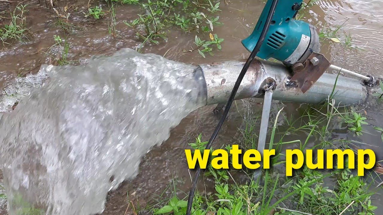 chế máy bơm nước siêu bền chạy khoang phiên bản sắt /make a water pump to run a drill