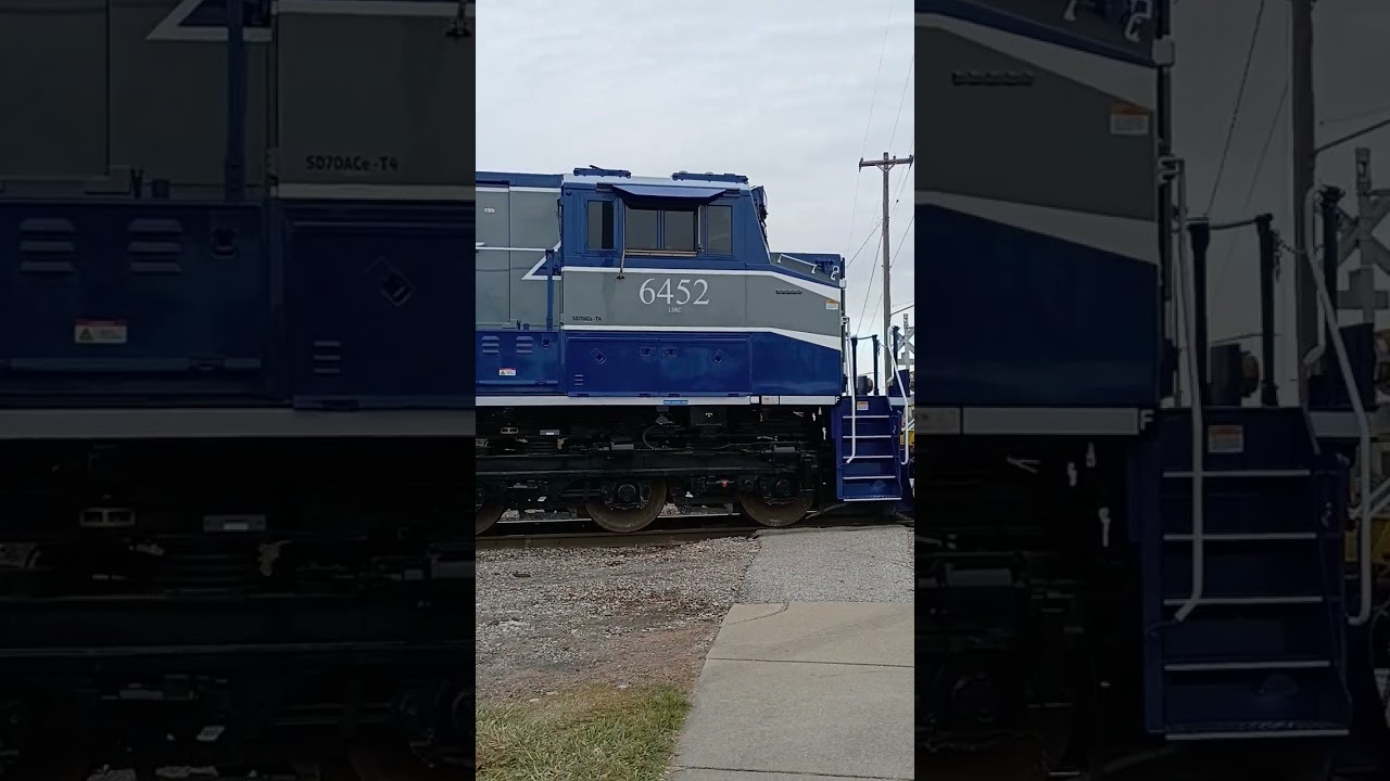 LSRC 6302 & 6452 leading a Loaded Welded Rail train. Entering LSRC Saginaw yard 