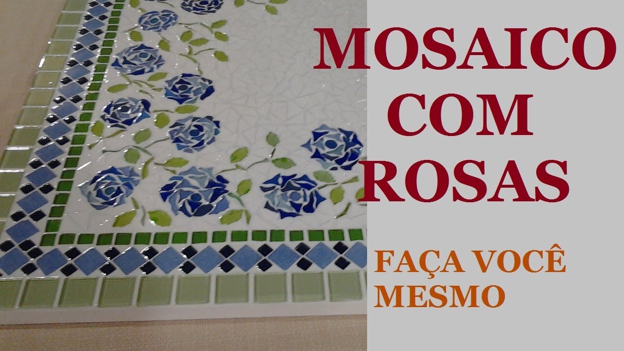 MOSAICO COM PASTILHAS DE VIDRO - MONTANDO ROSAS - @luci buzo