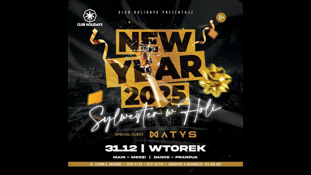 DJ Matys - SYLWESTER 2024 Club Holidays Orchowo