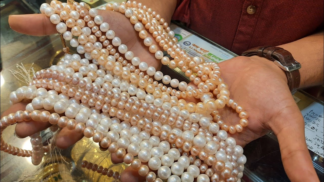 আসল মুক্তার মালার দাম ও কালেকশন / real pearl necklaces price bd