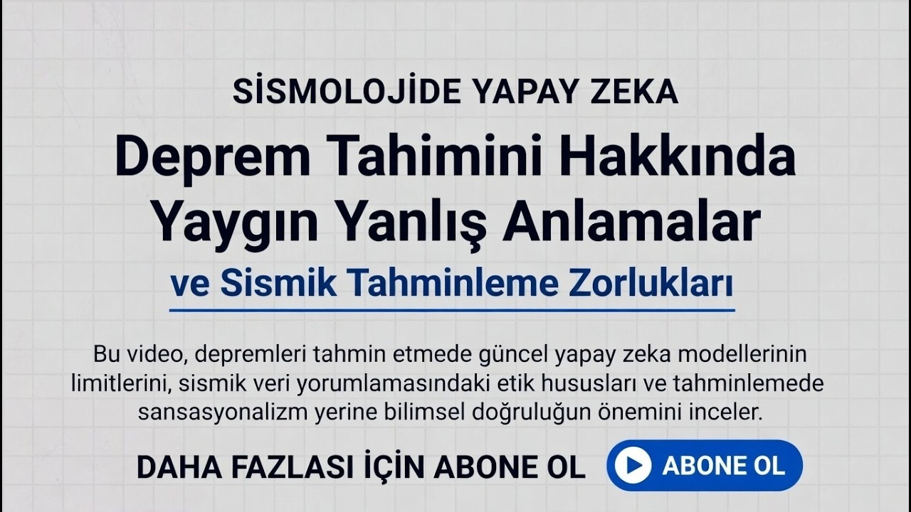 Yapay Zeka ve Depremler