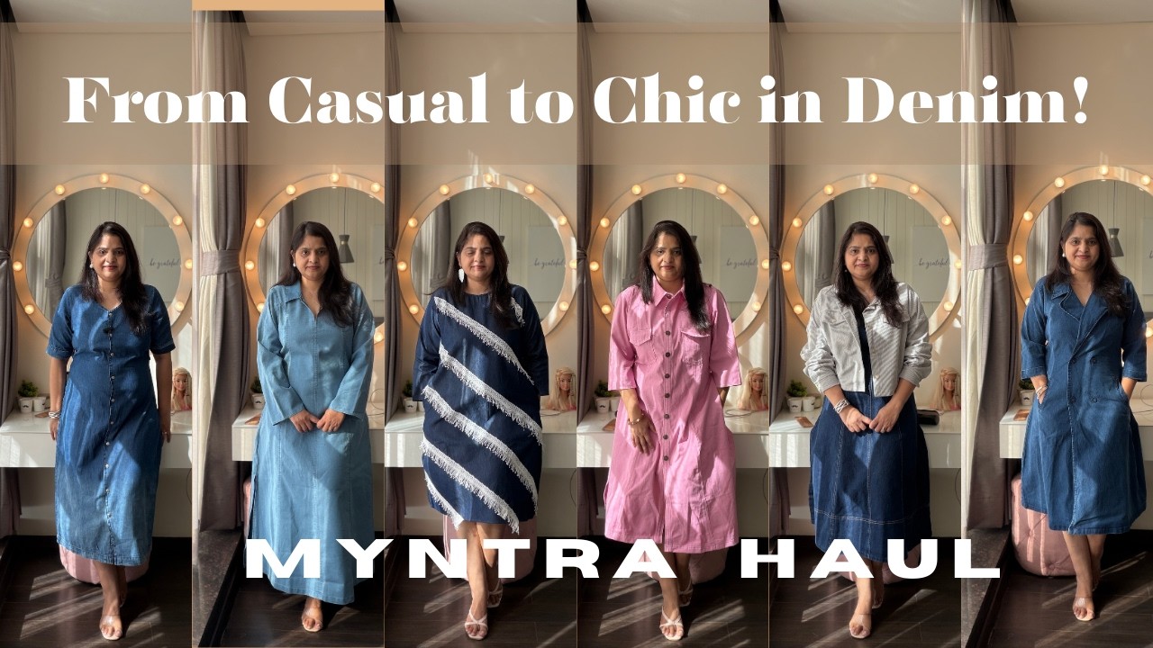 Myntra Haul 2026 | Stylish Denim Dresses for Women | Maxi, Shirt & Blazer Style Dresses