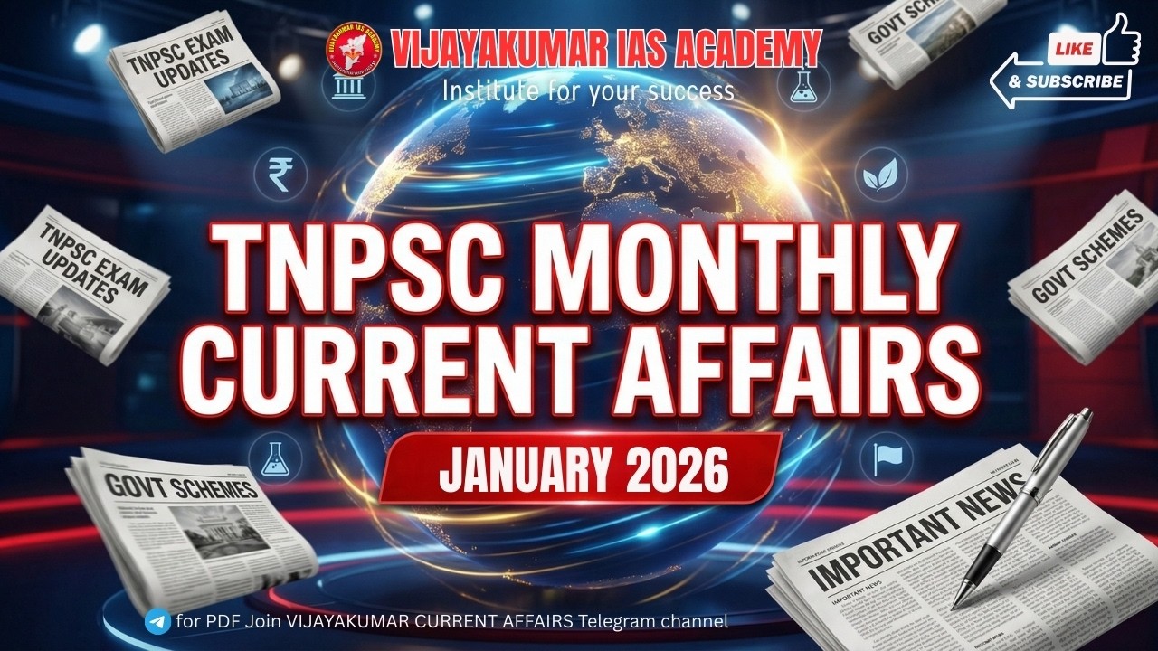 Monthly Current Affairs January 2026| For All Competitive Exams -With PYQ |#currentaffairs2026