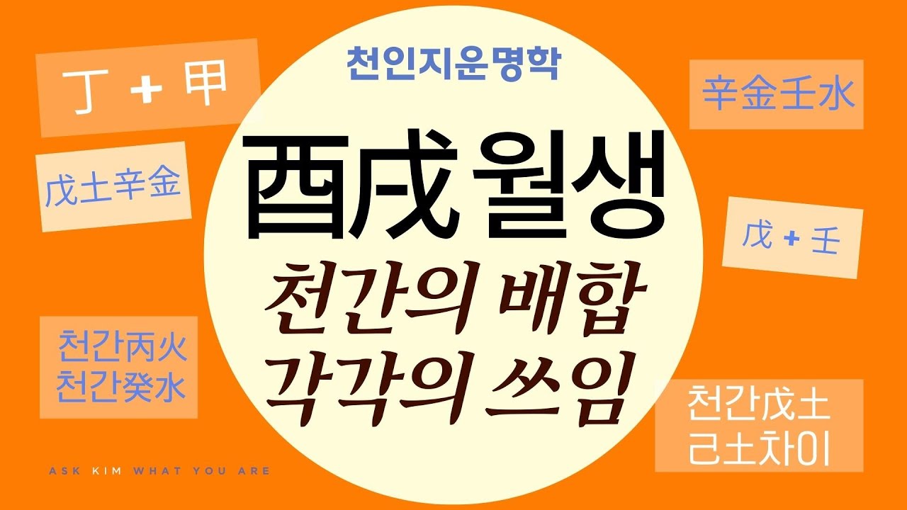 [酉戌 월생]  천간의 배합 / 각각의 쓰임