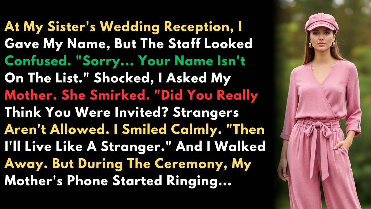 At My Sister's Wedding Reception, I Gave My Name, But The Staff Looked Confused. 