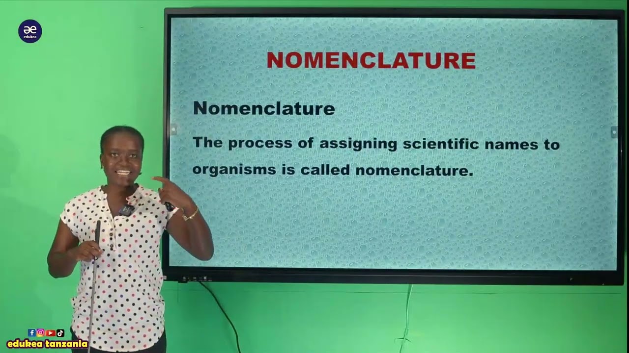 BIOLOGY  FORM V  PRINCIPLE OF CLASSIFICATION  11 OF 20