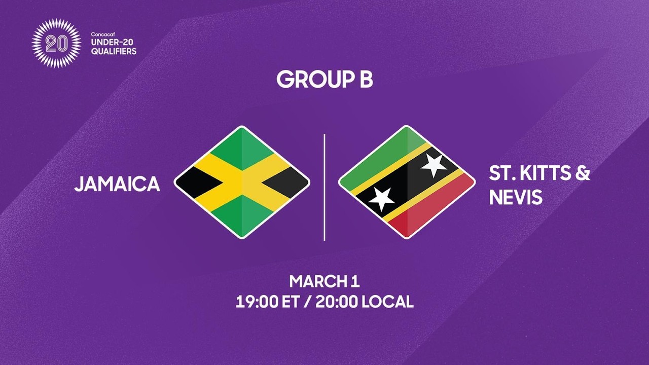 Jamaica vs St. Kitts & Nevis | 2026 Concacaf Under-20 Qualifiers