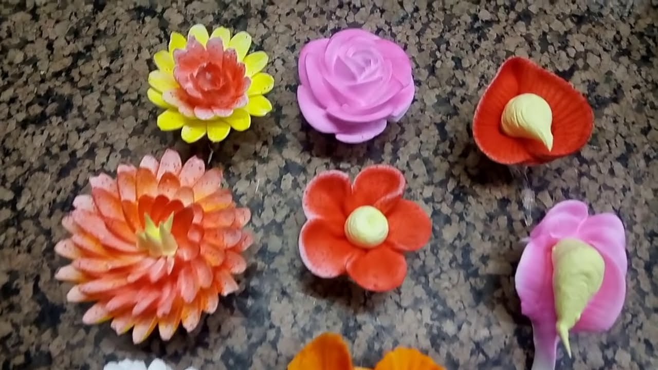 How to make best whipping cream flowers// update 2019/