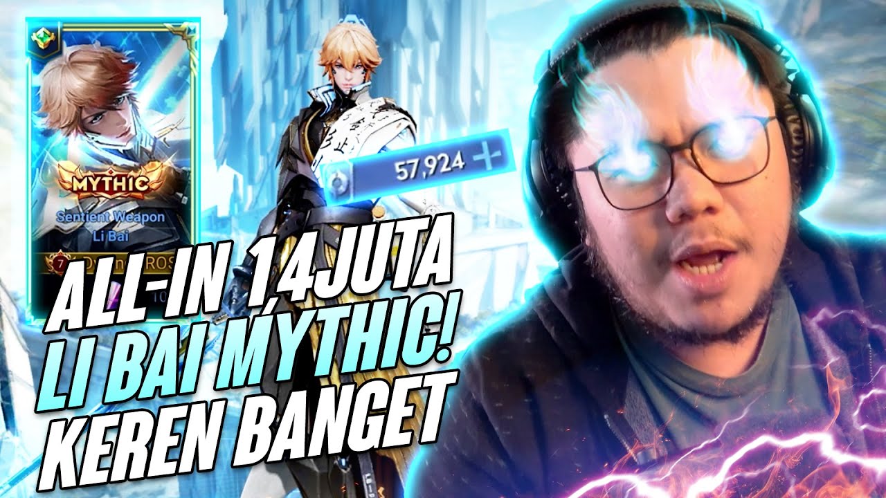 57.000 TOKEN! Demi GACHA SKIN MYTHIC Li Bai! - Honor Of Kings