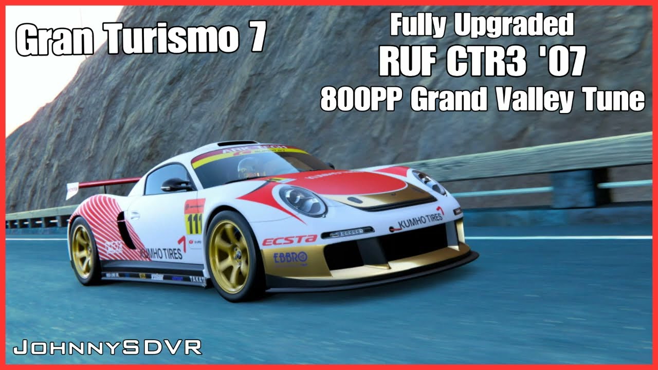 Gran Turismo 7 - RUF CTR3 '07 - 800PP Grand Valley Highway Tune - Fully Upgraded (GT7 Tuning)