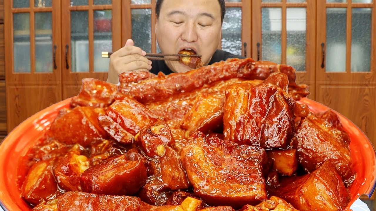 10斤精品五花肉，阿强做红烧肉，色泽诱人肥而不腻，超过瘾【cram阿强】