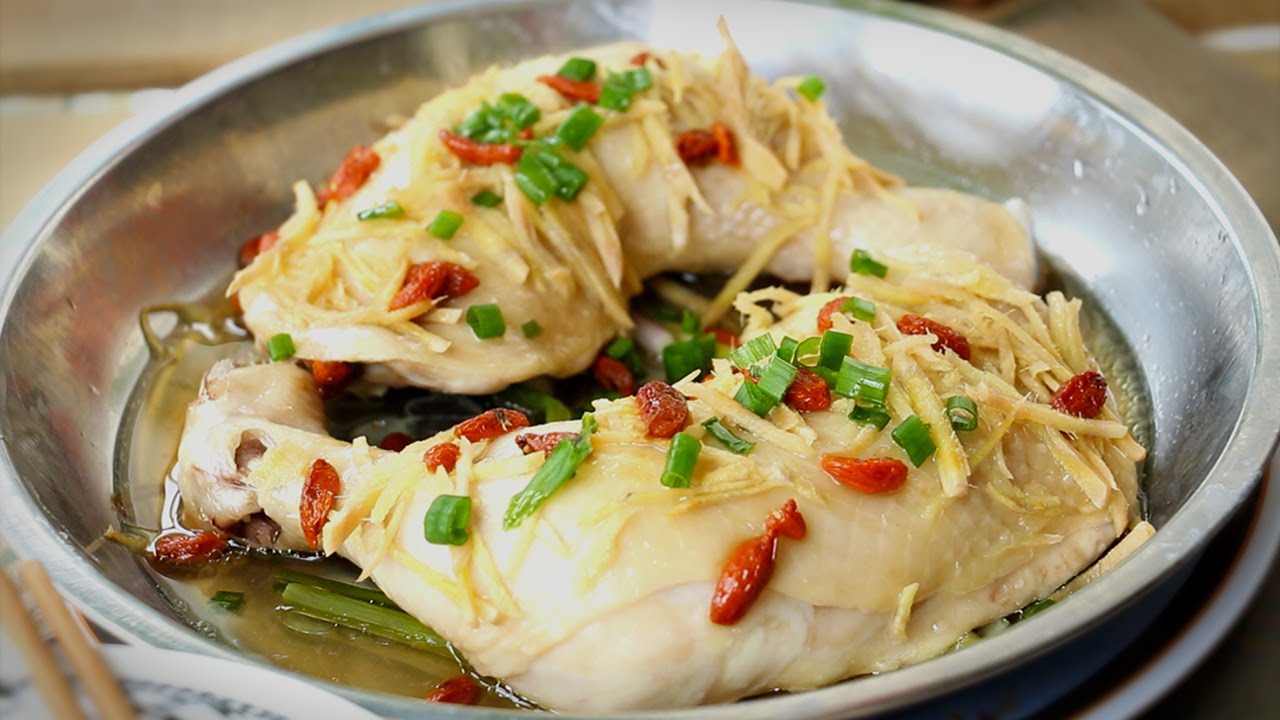 超简易枸杞蒸鸡腿 Super Easy Steamed Chicken Thigh with Goji Berries | Ayam Kukus