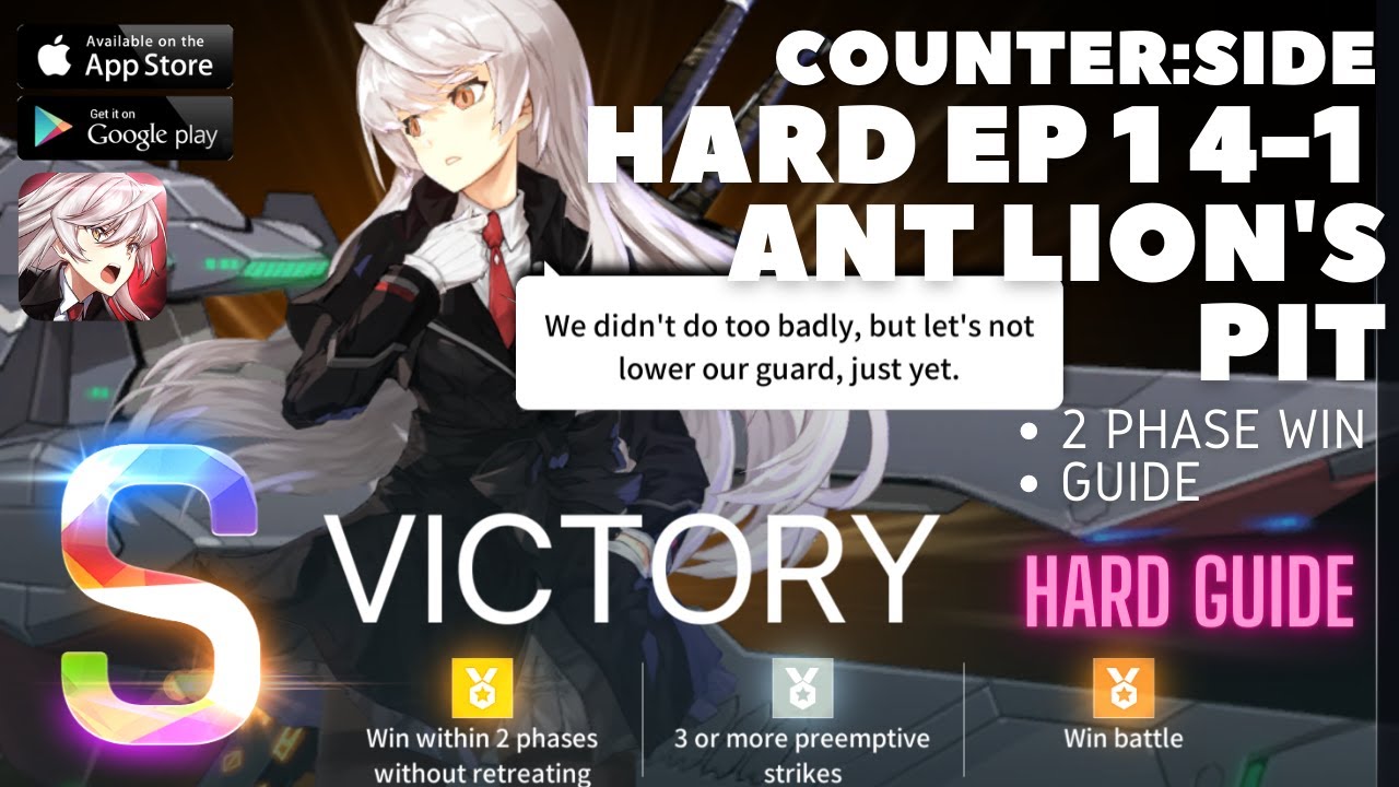 CounterSide | Hard Episode 1 Act 4-1 Ant Lion's Pit | ALL OBJECTIVE CLEAR IN ONE GO