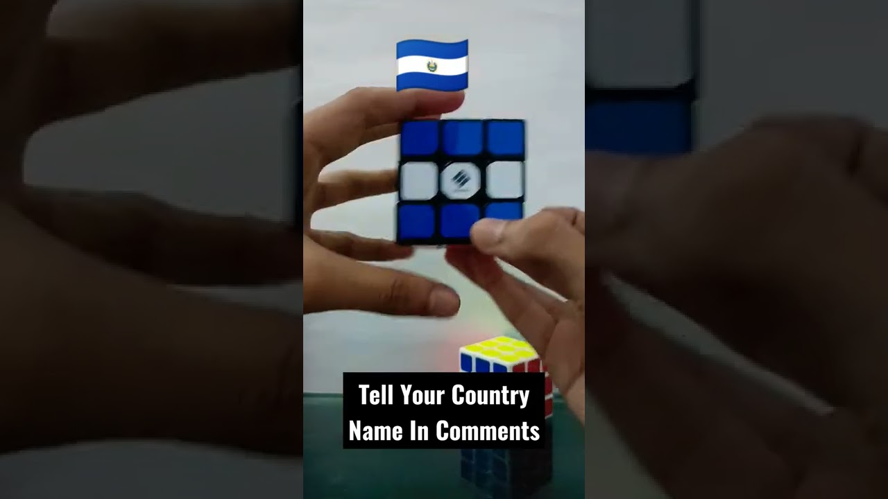 Flag Of El Salvador On Rubix Cube #shorts #ElSalvador #flag