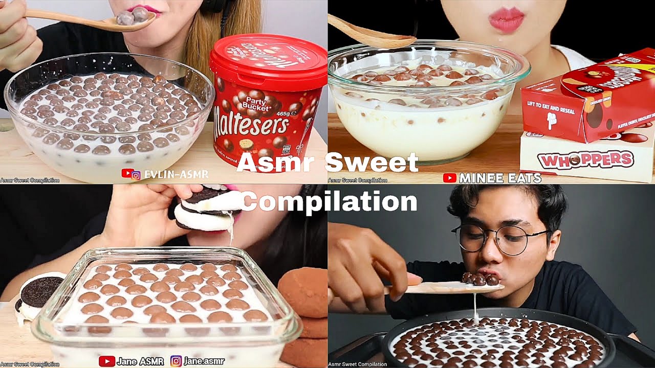 ASMR MALTESERS CHOCOLATE BALLS and MILK*CRUNCHY* Compilation | No Talking | Only Bits | ASMR Mukbang