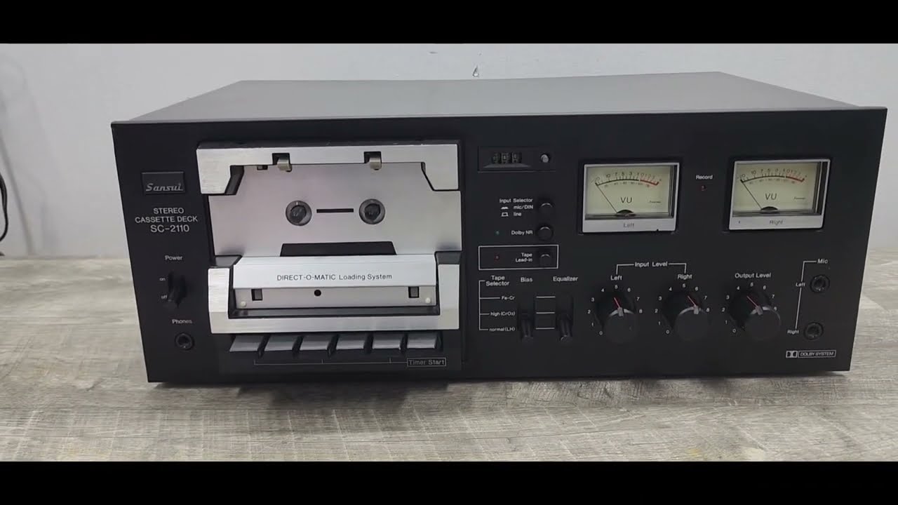 Vintage Rare 1978 Sansui SC-2110 2-Head Cassette Tape Deck/Player